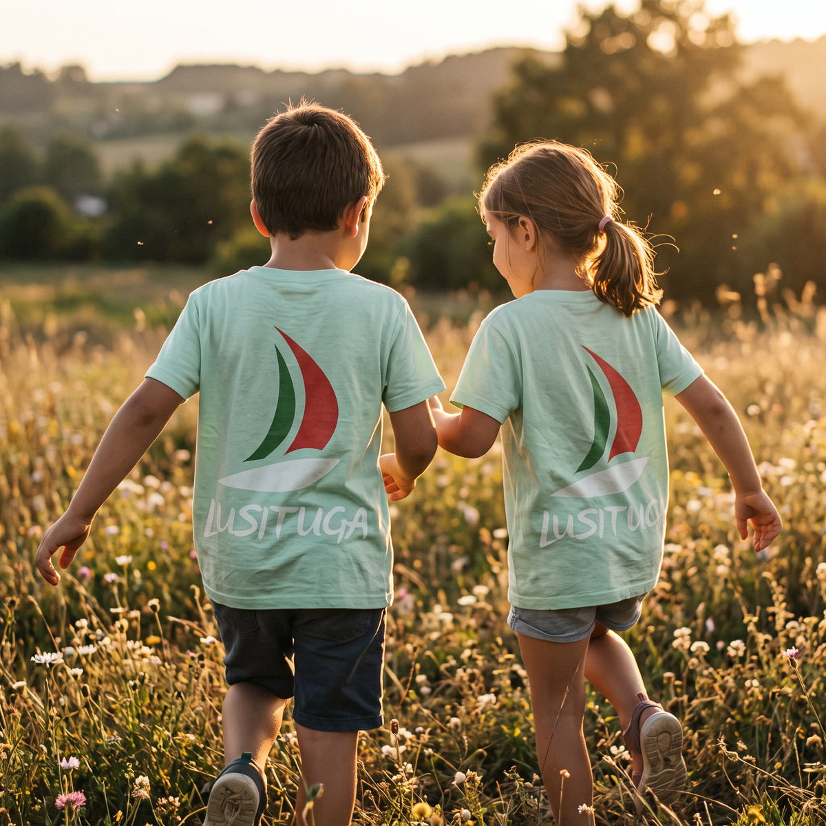 T-shirt Enfant Vert Pâle Caravela