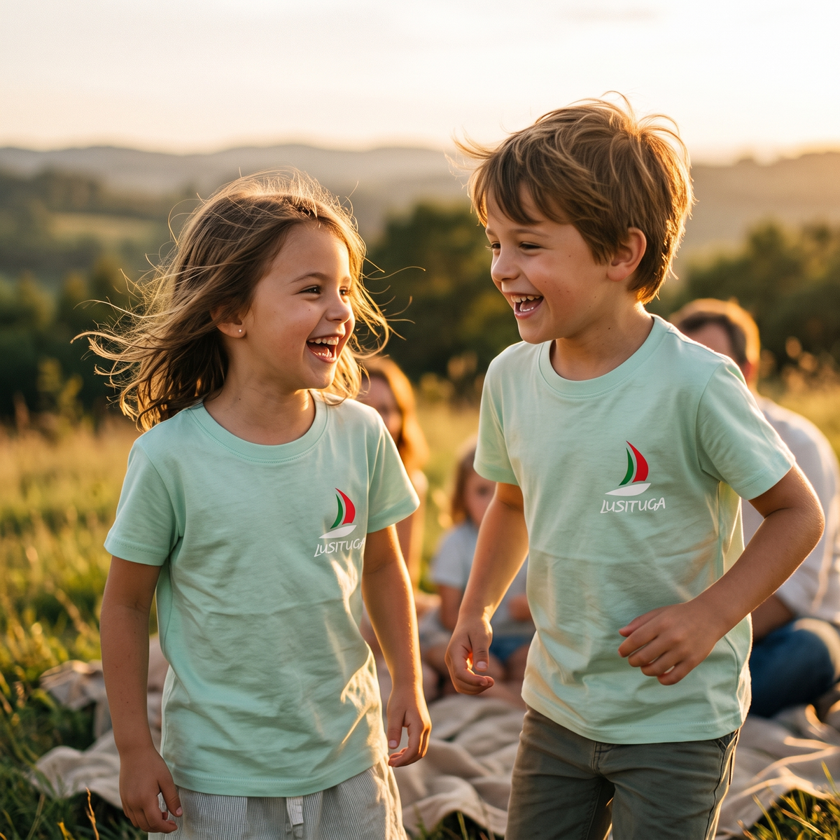 T-shirt Enfant Vert Pâle Caravela